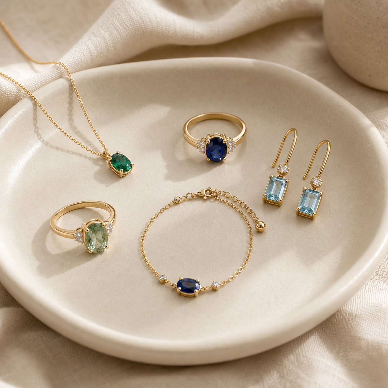 Coloured Stones jewellery selection